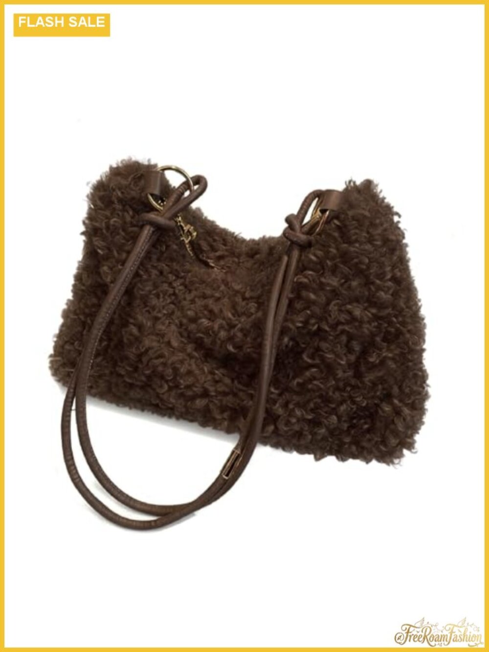 Faux Teddy Plush Fur Tote Shoulder Bag Fluffy Cute Handbag Women Winter